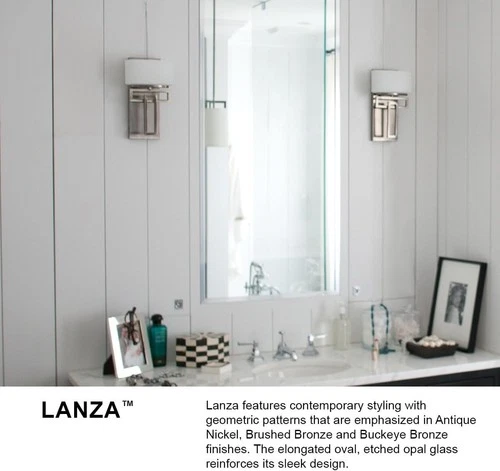 Hinkley Lanza 2-Light Vanity 16.5" Brushed Bronze Bathroom Light - Picture 2 of 6