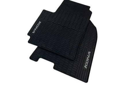 Original Hyundai Gummimatten Kona OS Fußmatten Gummi schwarz Allwettermatten 4x 