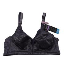 NEW Bali Women's Double Support Spa Closure Wireless Bra Purple Size 34D 3372