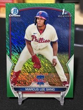 2023 Bowman Chrome 1st Marcus Lee Sang Green Shimmer 13/99 #Bcp-126 Phillies