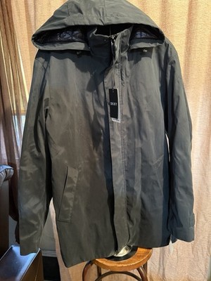 DKNY Rain Hooded Jacket Men's Large- Green