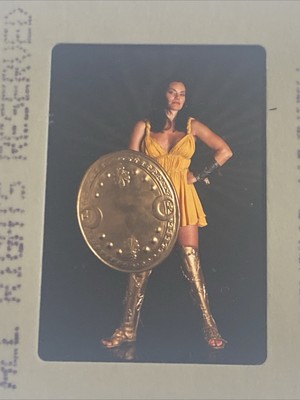 ATHENA MASSEY SWORD SHIELD ACTRESS 35MM COLOR TRANSPARENCY SLIDE 2000 #2