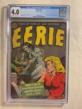 Eerie #9 CGC 4.0 Kubert Art Golden Age Pre-Code Horror Avon 1952.