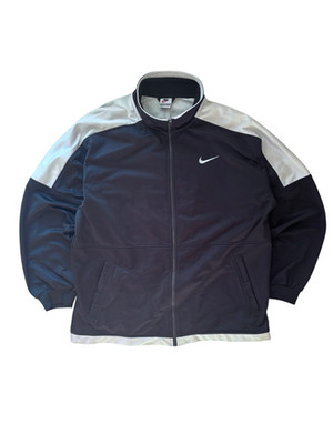 Nike Trainingsjacke | Vintage 90s | Größe L | Blau Silber