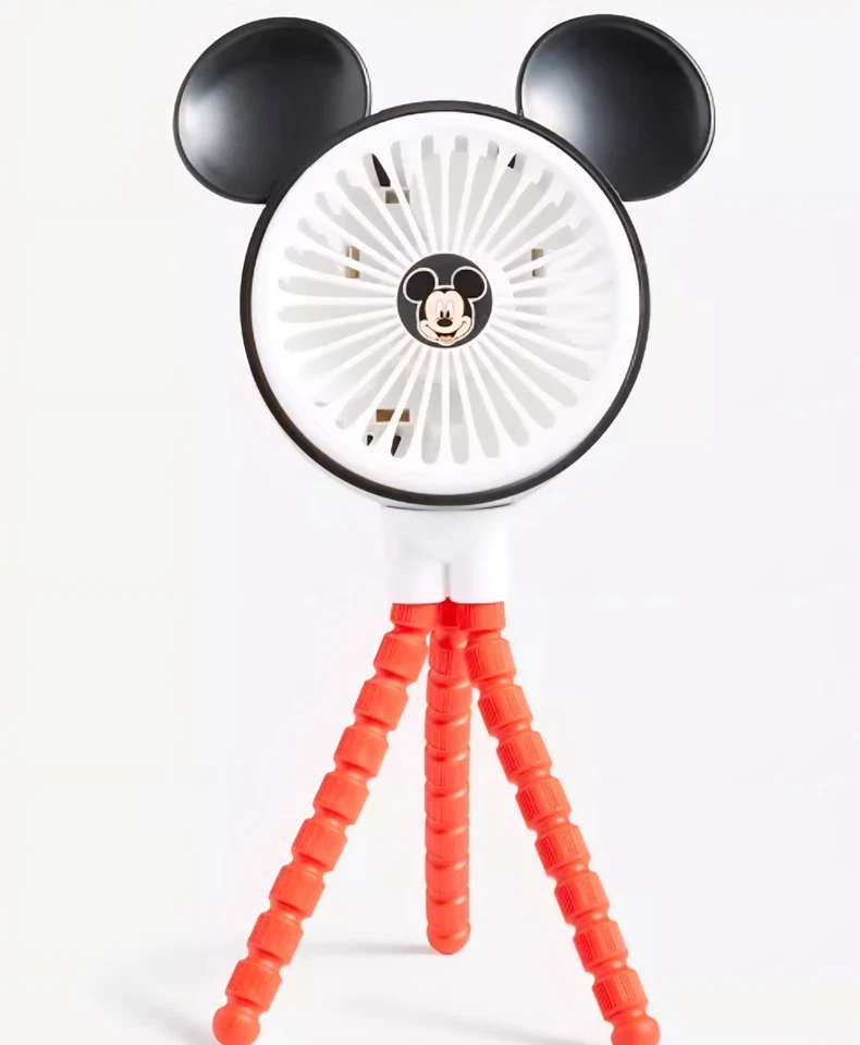 NIB! Disney Baby Mouse Ears Stroller Fan Rechargeable USB Auto Stop Tech - Image 3 of 4