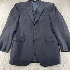 JOS A BANK Traveler 39R Tailored Fit Navy Two Button Blazer Sport Coat Jacket