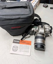 Pentax ZX-50 35mm SLR Film Camera 28-80mm Pentax Lens Case Tested Working