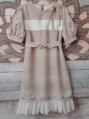 Robe Manches Courtes, Créatrice, Écru/Blanc, Taille 38 - Photo 1/4