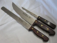 Vtg 3 PC Dexter-Russell Inc Connoisseur No-Stain Cutlery Carving Knives