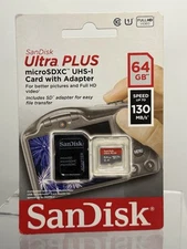 SanDisk Ultra PLUS 64GB SDXC UHS-I Memory Card BRAND NEW FACTORY SEALED