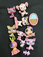 1 Littlest Pet Shop mix lot with 9 blemished damaged dog,pig,mouse,chihuahua 