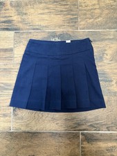 Girls The Children Place Navy Pleated Uniform Skirt Adjustable Waist School NWT