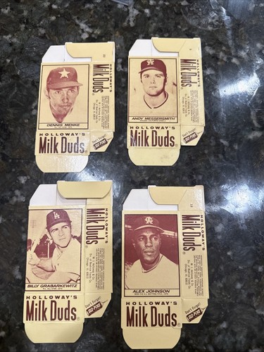 1971 Milk Duds komplette Schachtel Lot 4 Fabrikat Messersmith Grabarkewitz Alex Johnson