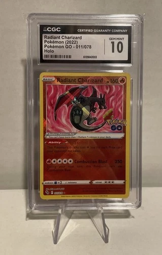 Radiant Charizard Pokémon GO CGC 10 011/078 Holo Radiant Rare English Card