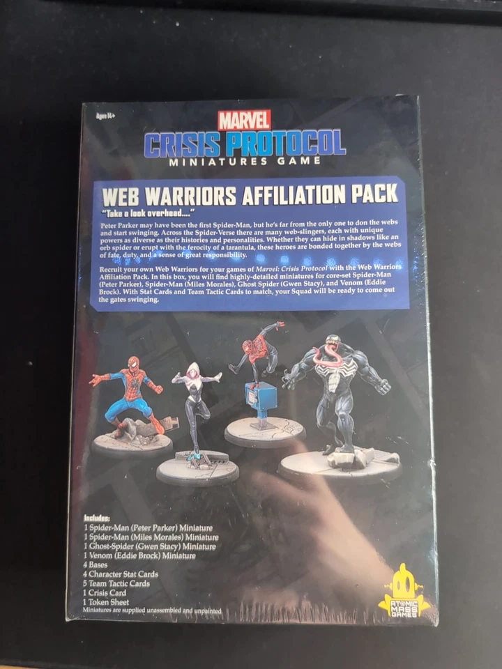 Marvel Crisis Protocol Web Warriors Spider Man Miles Morales Ghost-Spider Venom Foto 3 de 4