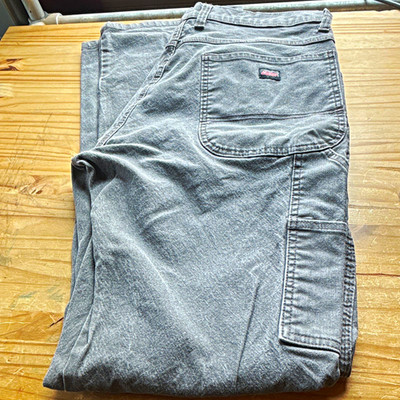 Dickies Men's Gray Canvas Cargo Work Pants Cotton/Elastane 36x34