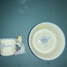 Mud Pie Prince Bowl and Cup Set for Baby Boy