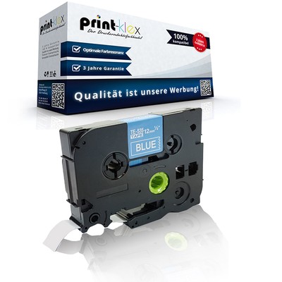 Alternatives Schriftband für Brother TZE535 Weiß auf Blau 12mm-Office Plus Serie