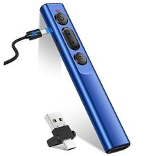 2 in 1 USB Type C Rechargeable Wireless Presenter Remote for PPT, 2.4GHz