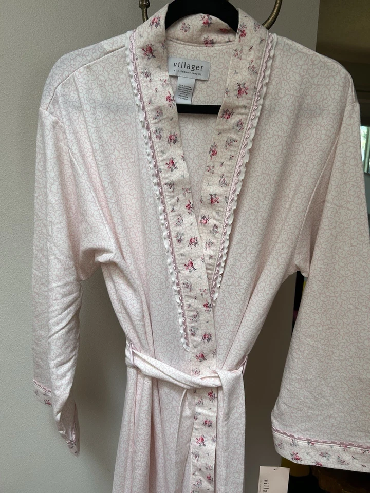 Bata Villager talla mediana rosa satinado envolvente redonda para mujer Liz Claiborne Co Foto 2 de 4