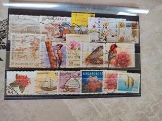15 timbres Singapour lot 656