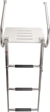 Stainless Steel Telescopic Platform Ladder Boat ABS 3 Step In/Outboard Handrail