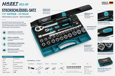 HAZET Steckschlüsselsatz 953 HP 44-tlg 1/4 1...