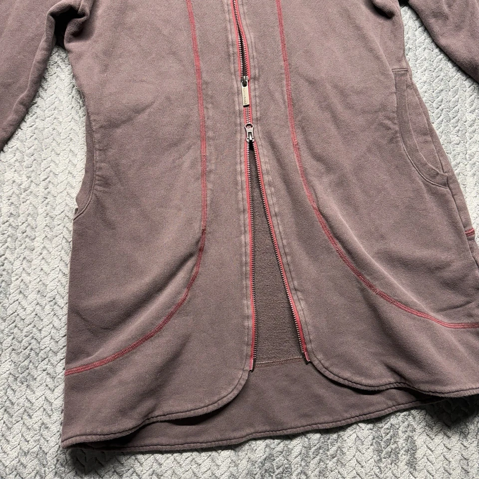 Horny Toad Surpass Hoodie Dress Women M Brown Red Stitch Organic Cotton Outdoor - Image 4 of 4