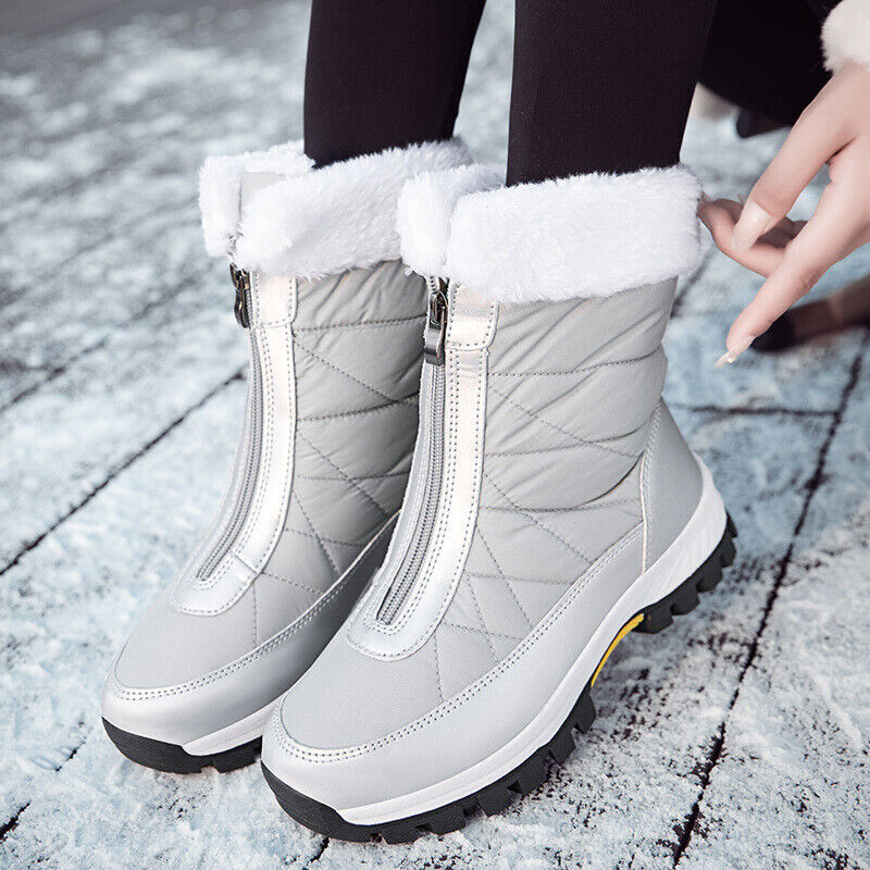 Women Snow Boots Mid Calf Winter Cold Weather Womens Faux Fur