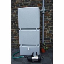 800L 3P Technik Rain Tank System in Black, Granite Grey and Sandstone.