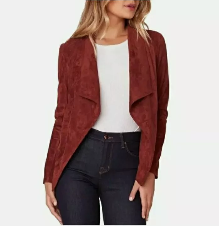 Suede Drape Jacket