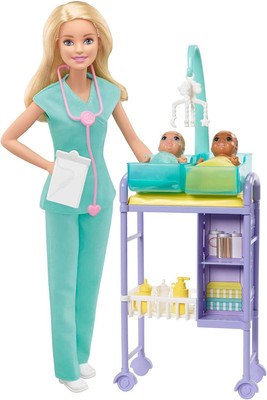 Barbie You Can Be Anything Serie, Baby Doctor, Barbie-Puppe mit zwei Babys