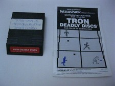 Tron Deadly Discs Intellivision cart and manual only