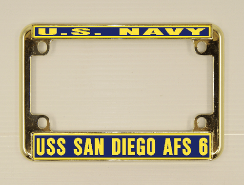 USS SAN DIEGO AFS 6 License Plate Frame U S Navy Military Car-Truck-Motorcycle - Picture 10 of 11