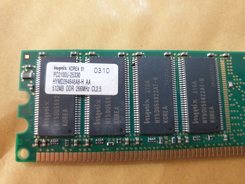 512mb HYNIX 266MHz PC2100U-25330 DDR DDR1 MEMORY RAM DIMM old DESKTOP PC - Picture 3 of 3