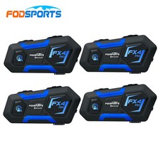 FX4 Pro Motorcycle Helmet Intercom Bluetooth Headset 4 Riders 1km Communication