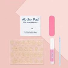 Nail Art Tool Kit Nail Jelly Glue DIY Set File Strip For Beginner^`,.