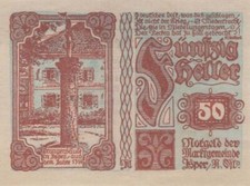 50 HELLER 1920 City of YSPER Lower AUSTRIA Notgeld Banknote #PE502.U