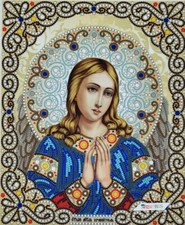 Bead Embroidery Kit Icon Guardian Angel DIY Icon Craft Kit Needlepoint gl-4707