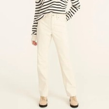 J. CREW Natural Ecru Slouchy Boyfriend Jeans Sz 24 NWT
