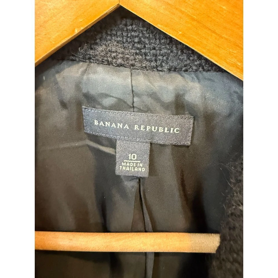 Blazer Falda Traje Banana Republic Lana Negra Ropa de Negocios Profesional 8 10 Foto 4 de 4