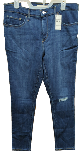 NEW Levi’s 311 Jeans Women 32W x 30L Shaping Skinny Blue Distressed R4-A - Picture 2 of 12