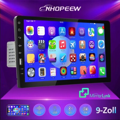 9'' Single 1DIN TouchScreen Autoradio For Mirror Link FM Bluetooth MP5 Player
