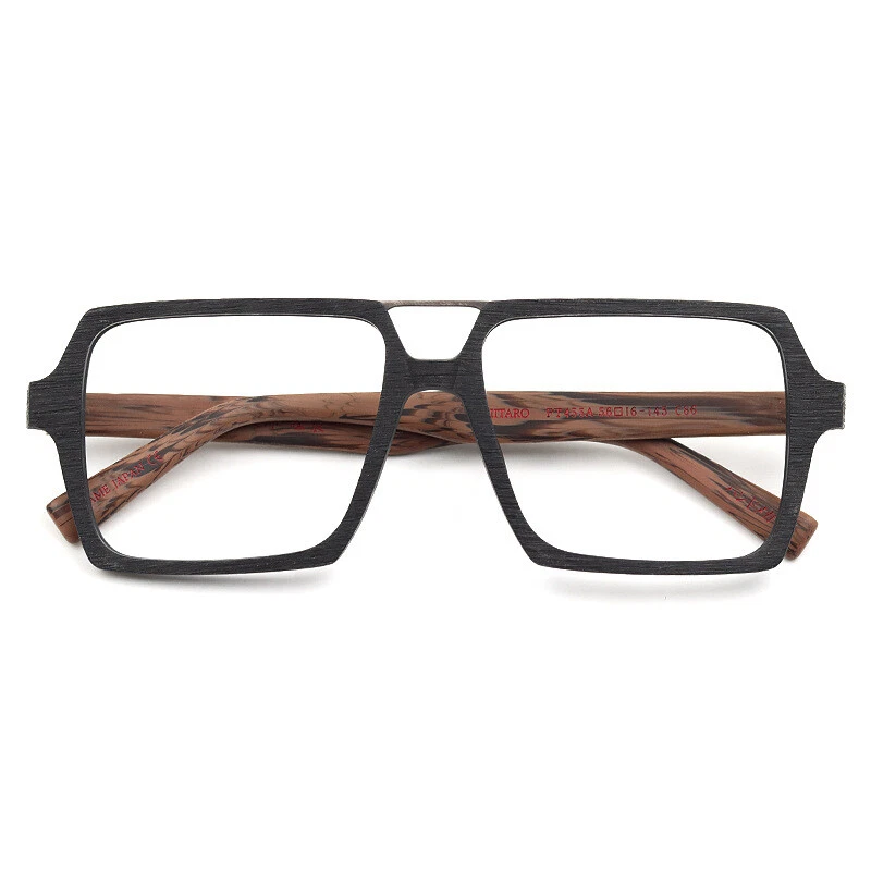 Monturas de gafas cuadradas de acetato hechas a mano para hombre gafas grandes vintage Foto 2 de 4