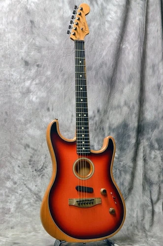 New Fender American Acoustasonic Stratocaster 3-Color Sunburst Guitar