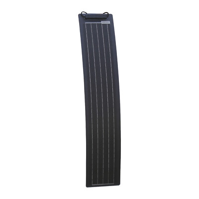 30W Schwarz Ultra Schmal Flexibles Fiberglas Solarpanel mit strapazierfähiger ETFE Beschichtung