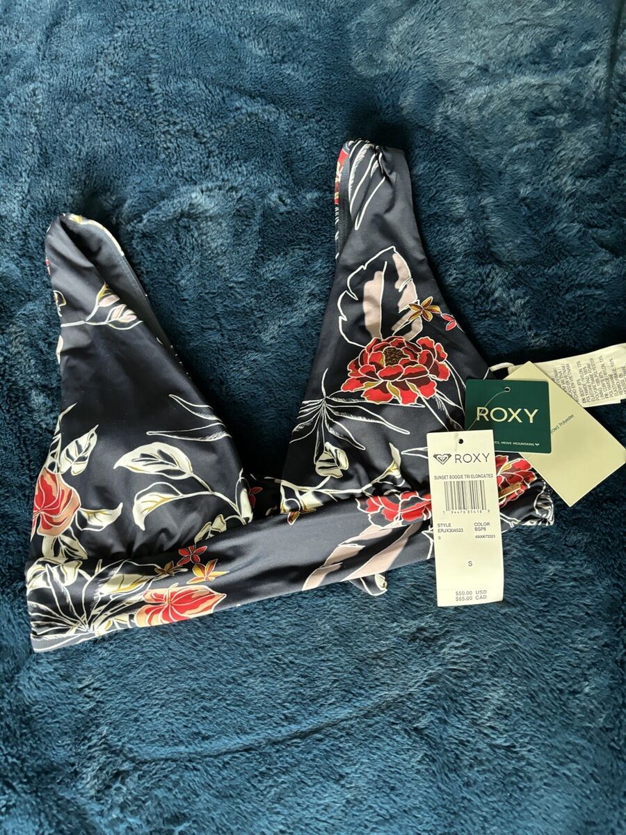 Roxy Garden Trip Elongated Tri Bikini Top Roxy Garden Trip Elongated Tri Bikini Top