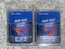 2 Packs Dave Genz Clam Drop Kick Tungsten Jigs Red Glow 5MM 3/64 OZ #10