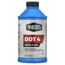 Super Tech DOT 4 Brake Fluid, High Performance Brake Oil, 12 fl oz