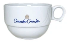 Commodore Cruise Line Porcelain 8oz Cup Figgjo Norway Vtg